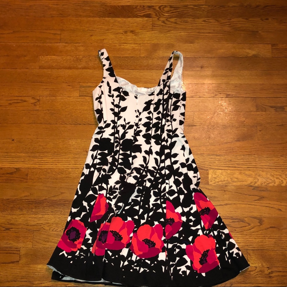 White and black dress